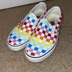 Rainbow checkered vans